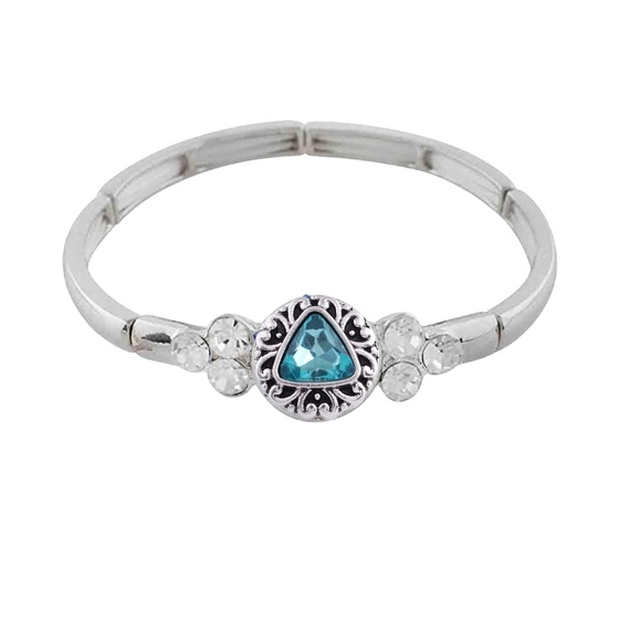 Snap Charm Stretch Bracelet Includes 3 Mini Snaps 12mm - Picture 4 of 6